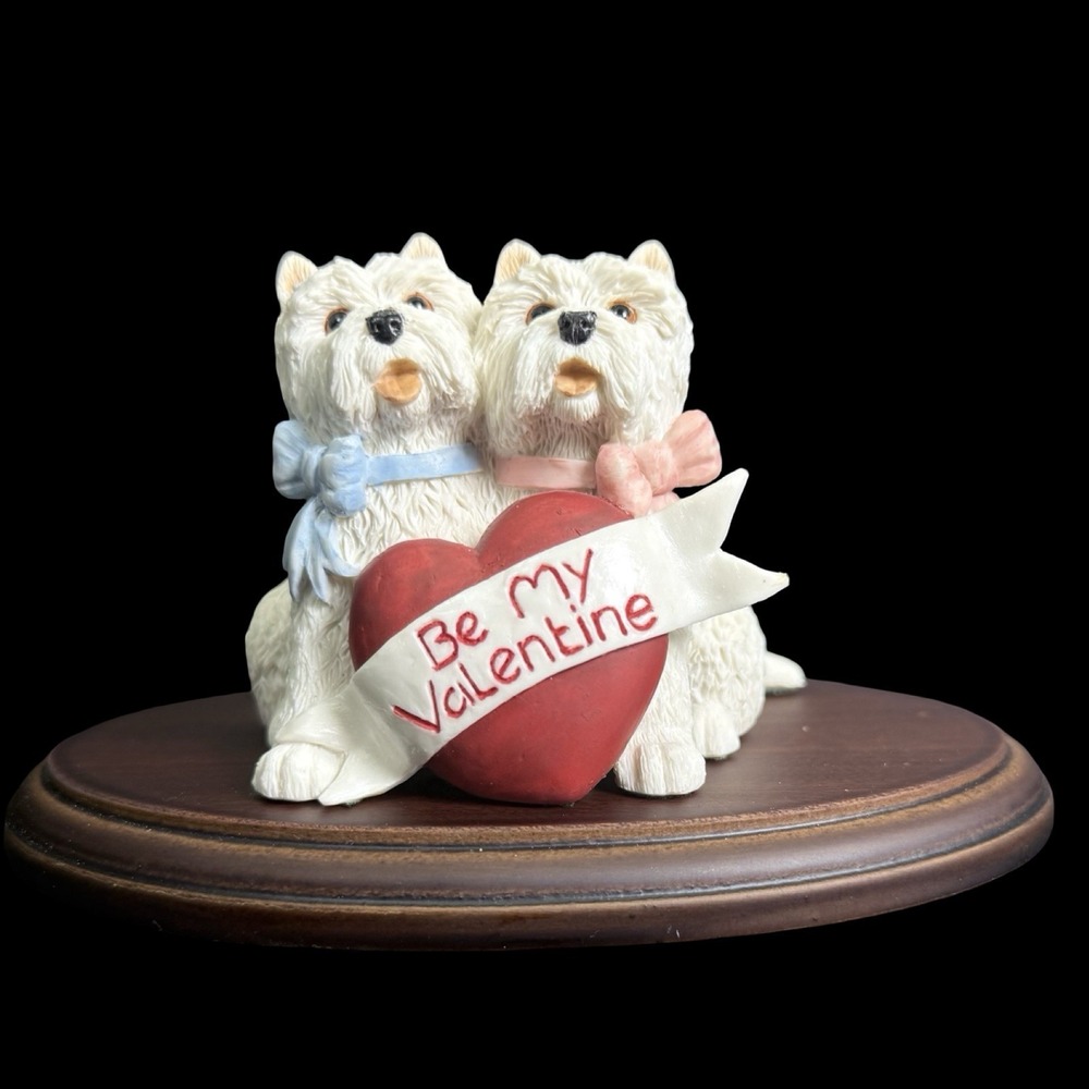 Peakdale Be My Valentine Westies Figurines Made in England Valentine's Day